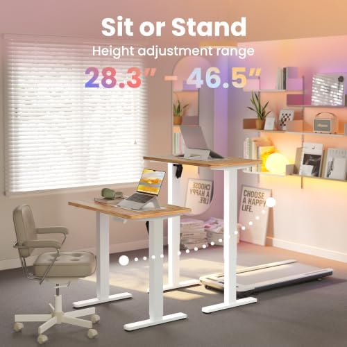HUANUO 32x19 Inch Small Electric Standing Desk, Adjustable Height - Image 4