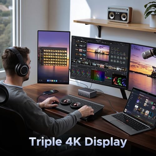 UGREEN USB C Docking Station Triple Monitor, 2xHDMI+DP, Only for Win Host - Image 3