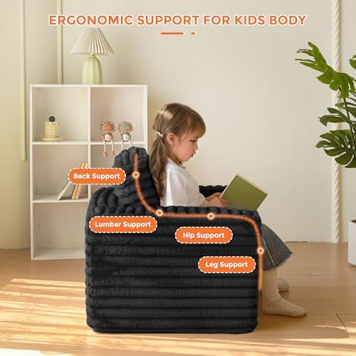 MAXYOYO Kids Bean Bag Chair, Comfy Upholstered Bean Bag Sofa with Filler - Image 6