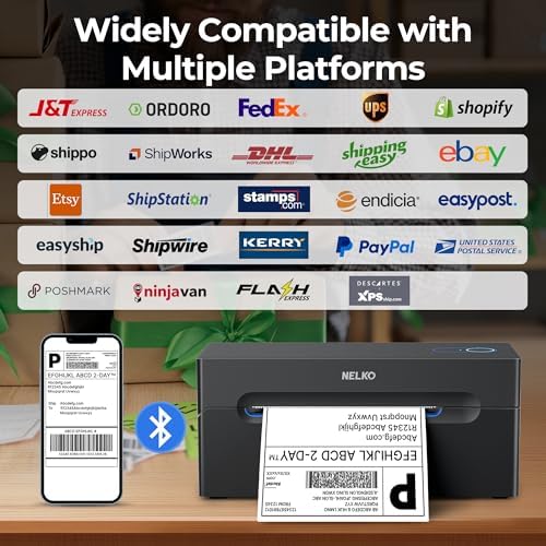 Nelko Bluetooth Thermal Shipping Label Printer, 4x6 Thermal Label Printer - Image 5