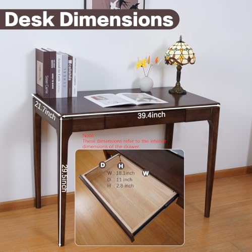 Solid Wood Desk,Study Home Office Desks,Computer Desk for Small Spaces - Image 6