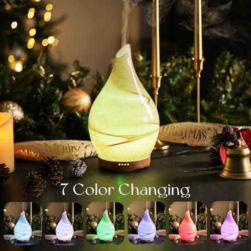 Porseme 280ml Remote Essential Oil Diffuser 3D Glass Ultrasonic Mist 7H - Image 2