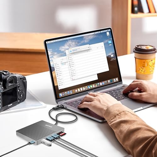 YOTUO Docking Station External Hard Drive Storage, USB-C Hub + HDD 7-in-1, USB 3.0, SD/TF Card, HDD for Windows, Mac, Android, iOS (iPhone 15/16/17), TV, Phone, Laptop, Desktop, PC (Silver, 1TB) - Image 6