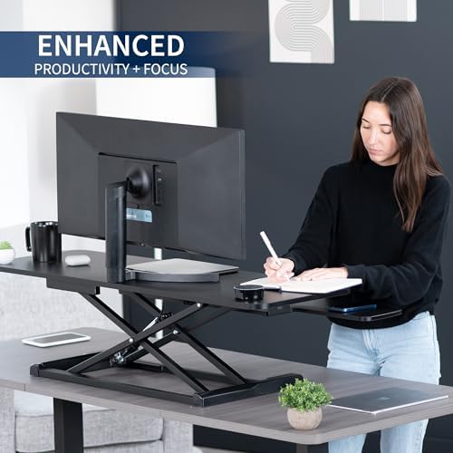 VIVO Black 48 in Standing Desk Converter, DESK-V048KB - Image 4