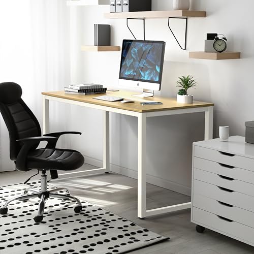 SHW 48-Inch Commercial-Grade Office Computer Desk, Oak - Image 2