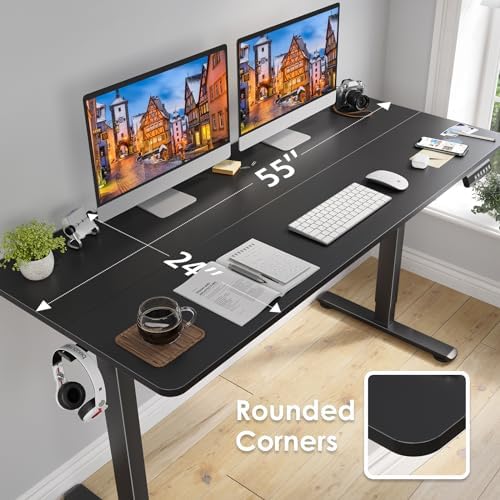 STARY Electric Standing Desk Adjustable Height Sit Stand Home Office Desk with Splice Board - Image 3