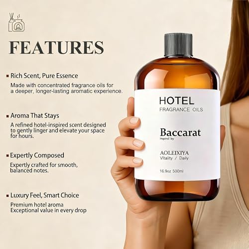 Hotel Collection Diffuser Oil Scent Inspired by The Iconic 5-Star Hotel Baccarat for Waterless Diffuser & Home Scenting Essential Oil for Ultrasonic and Crafting (16.9 Fl Oz (Pack of 1) - Image 4