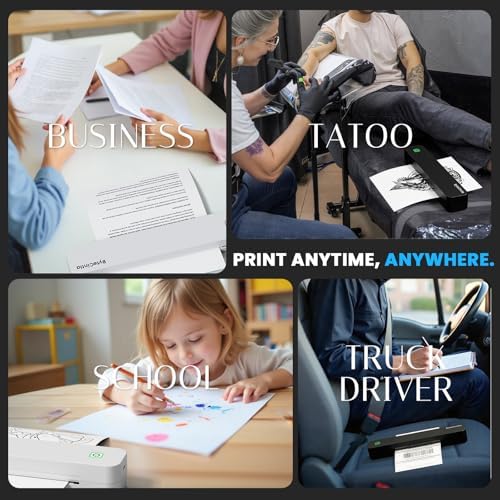 C80 Portable Printers Wireless for Travel, Inkless, White - Image 6
