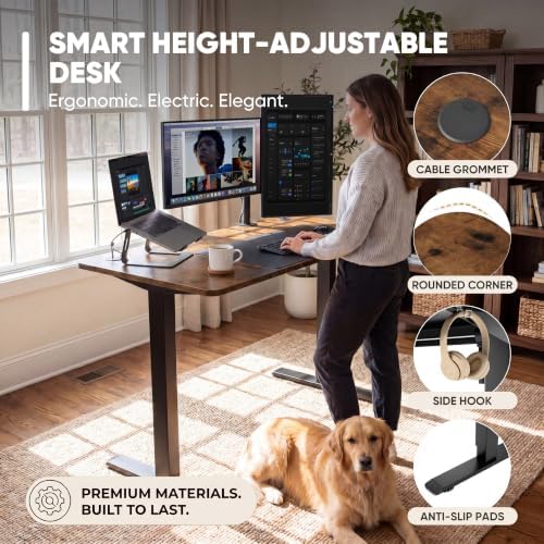 Furmax 48 Inches Electric Height Adjustable Standing Desk Home Office Desk - Image 4