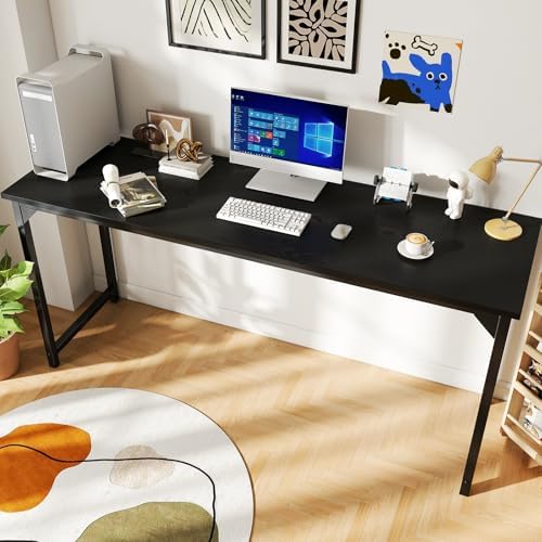 DUMOS 63 Inch Small Computer Desk, Gaming Desks for Home Office Bedroom - Image 2
