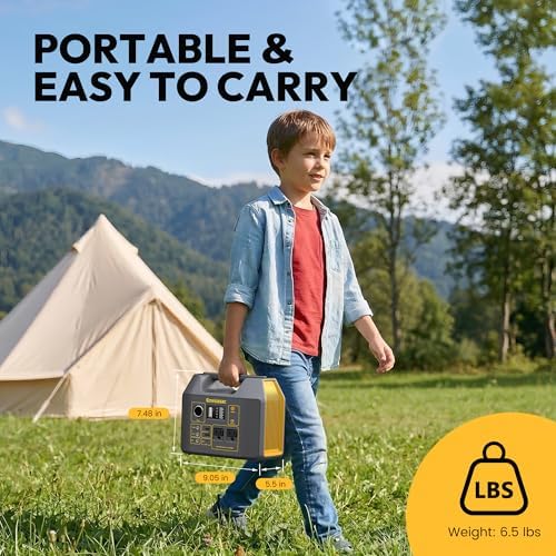 EnginStar 296Wh Portable Solar Generator, Pure Sine Wave Power Station - Image 5