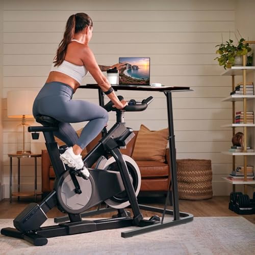 Adjustable Treadmill Walking Pad Desk, for Bike/Cycling Trainer, Workstation Standing Desk, Trainer Stand Table for Indoor, Treadmill Attachment-Exercise While Working or Watching TV, Black - Image 4