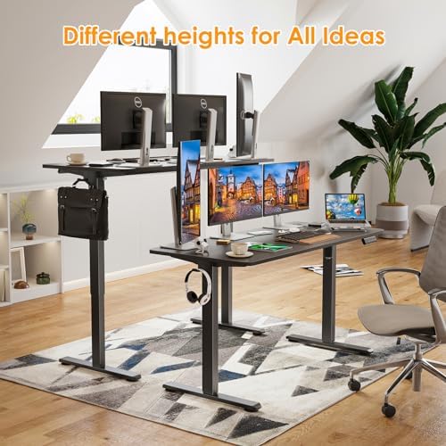 STARY Electric Standing Desk Adjustable Height Sit Stand Home Office Desk with Splice Board - Image 4