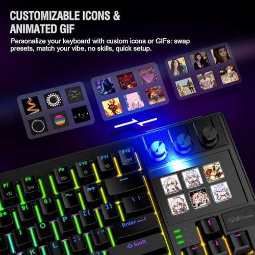 VSD K1 Pro 87‑Key Macro Mechanical Keyboard with Integrated Streaming Deck - Image 3