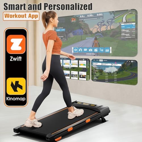 Walking Pad Treadmill with Incline for Home, 2.5HP Under Desk Treadmill for Walking, 300lb Weight Capacity, Compact for Small Spaces & Carpet, Remote Control & APP, Home Gym - Image 3