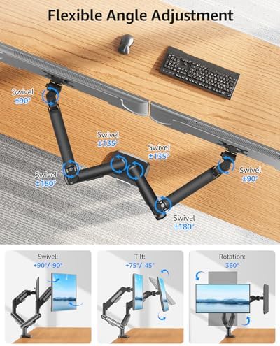 MOUNTUP Dual Monitor Mount, Heavy Duty Monitors Arm - Image 5