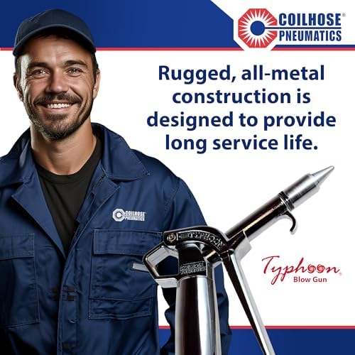 Coilhose Pneumatics TYP-2501CS Typhoon Pro High Volume Chrome Plated Blow Gun, 1/4-Inch NPT with High Flow Tip - Image 5