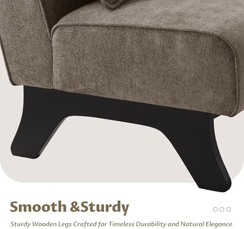 Armless Accent Chair Comfy Upholstered Modern Living Room Side Chair - Image 6