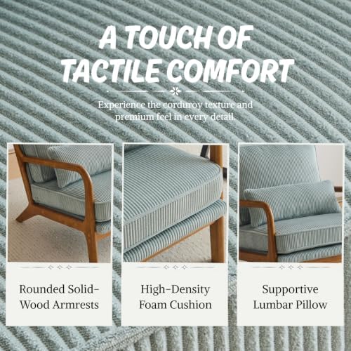 Karl home Mid-Century Modern Accent Reading Chair, Teal - Image 5