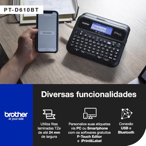 Brother P-Touch PT-D610BT Business Professional Connected Label Maker with Bluetooth® - Image 4