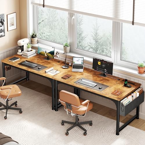 DurayLoly 47x24“ Computer Desk, 2X Thicker Desktop,2.2” Steel Frame, White - Image 2