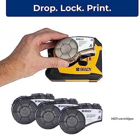 Brady M211 Portable Bluetooth Monochrome Label Printer, Yellow/Black - Image 3