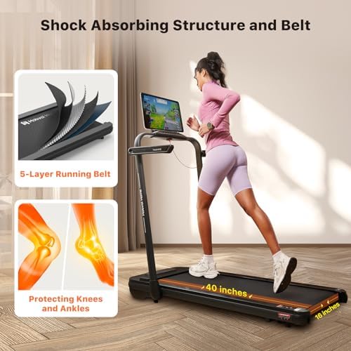 Mobvoi Walking Pad Treadmill Under Desk Treadmills for Home Office Smart AI Walking Running Machine Compact Portable with Remote Control and APP 265 LBS - Image 5