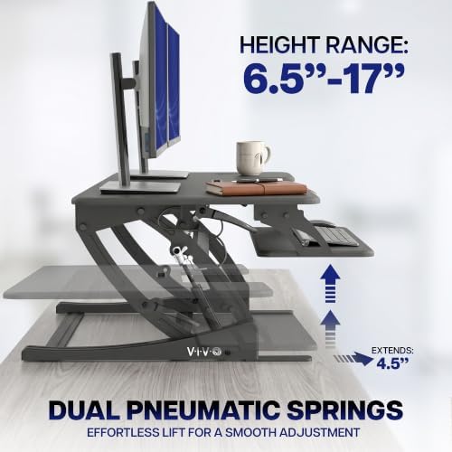 VIVO Black 54 in Standing Desk Converter, DESK-V054V - Image 5