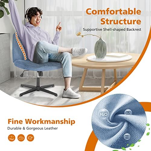 Sweetcrispy Criss Cross Office Chair, Vanity Chair, Home Office - Image 5