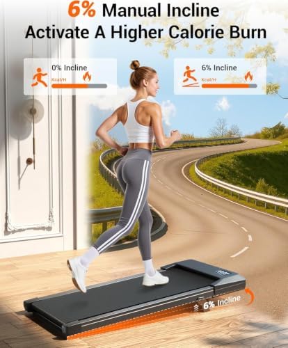 MJWW Walking Pad, Auto Incline, 3.0HP, 300lb, Under-Desk, Remote LED - Image 2
