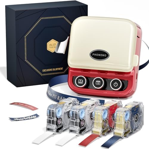 Phomemo P15 Ribbon Printer, Mini Bluetooth Label Maker Machine with Tapes by Phomemo