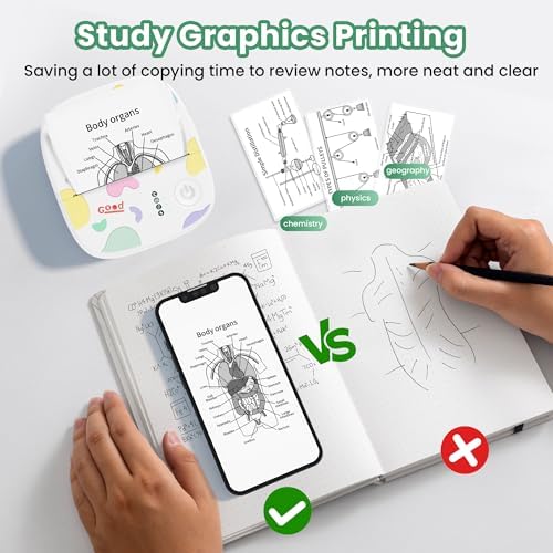 Mini Sticker Printer, AHM2 Sticker Maker Machine for Kids 2PCS - Image 5