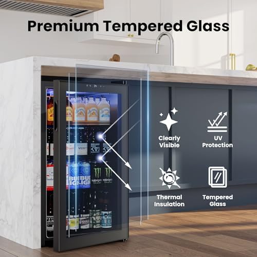 Yeego Beverage Refrigerator Drink Cooler, 130 Cans Mini Fridge - Image 5
