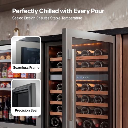 Ca'Lefort 48 Inch Wine & Beverage Refrigerator, 200 Can and 46 Bottle - Image 4