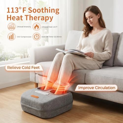 MOUNTRAX Foot Massager with Heat, Deep Shiatsu & Air Compression, Size 13 - Image 2