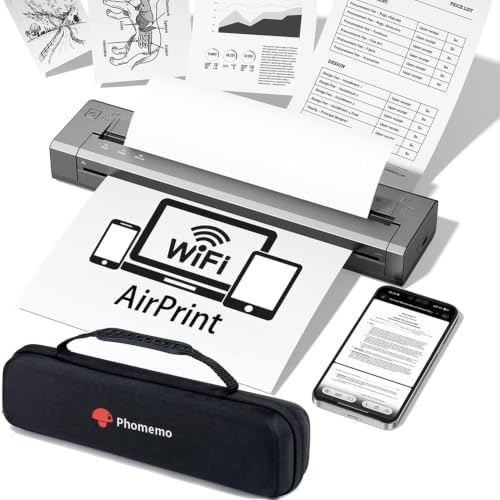 Phomemo G100 Pro AirPrint Portable Printers Wireless for Travel with Case by Phomemo