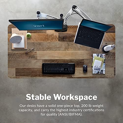 Vari Classic Electric Standing Desk – 60x30 – Reclaimed Wood/Slate - Image 5
