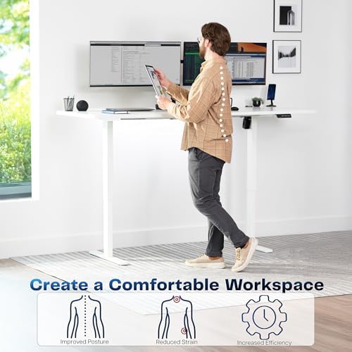 VIVO White 83 x 30 in Standing Desk, DESK-KIT-1W8W - Image 4