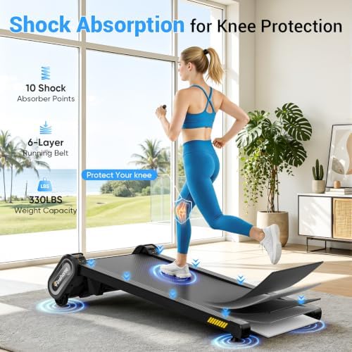 FINEHORSE Walking Pad with 13% Auto Incline, Under Desk Treadmill for Home - Image 6