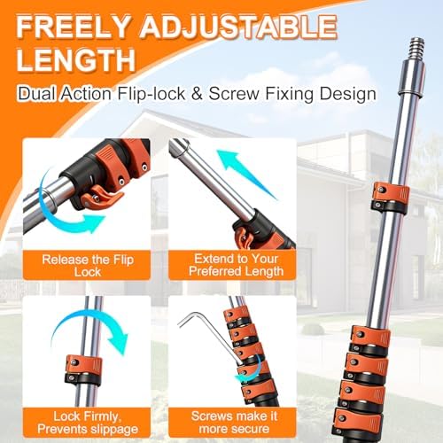 18FT Reach Duster Kit, Dual Lock for Ceiling Fan & Window Cleaning - Image 6