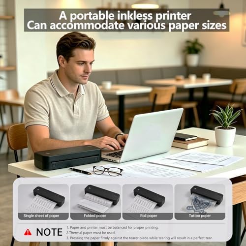 Portable printer bluetooth Inkless thermal for Phone & Laptop and Tablet - Image 4
