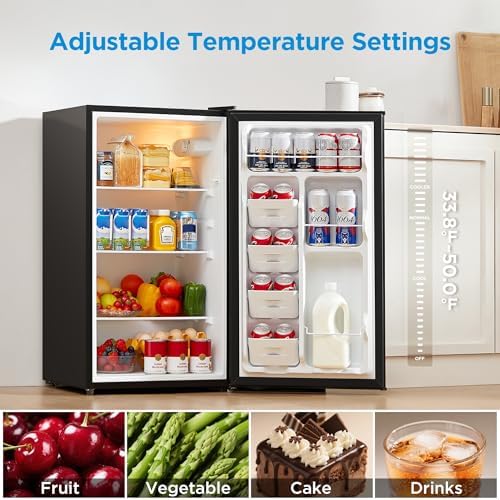 Midea 3.3 Cu.ft Compact Fridge, Energy Star Certified, Low Noise for Office - Image 3