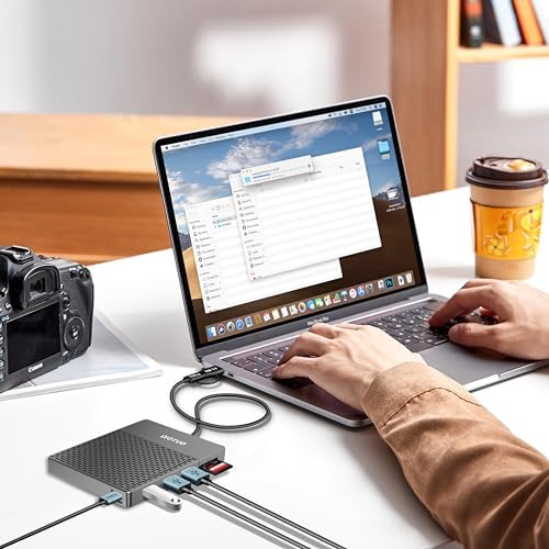 YOTUO Docking Station External Hard Drive Storage, USB-C Hub + HDD 7-in-1, USB 3.0, SD/TF Card, HDD for Windows, Mac, Android, TV, iOS (iPhone 15/16/17), Phone, Laptop, Desktop, PC (Space Black, 1TB) - Image 6