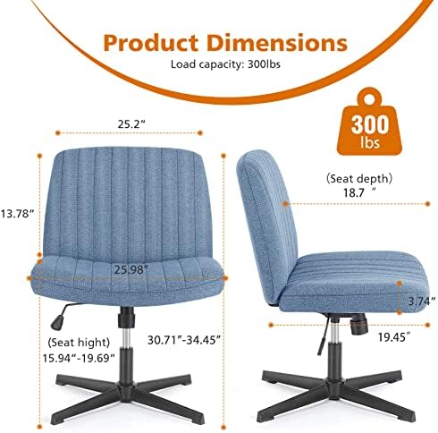 Sweetcrispy Criss Cross Office Chair, Vanity Chair, Home Office - Image 2