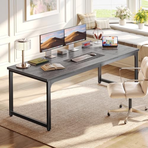 PRAISUN 63 x 24 Inch Computer Desk, 0.95'' Thicker, Heavy Duty, Grey - Image 2