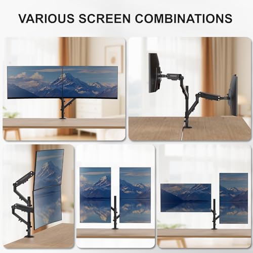 WALI Vertical Dual Monitor Mount for 13-40 inch Screens, up to 26.4 lbs - Image 6