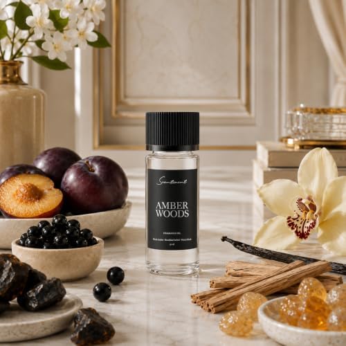Scentiment Amber Woods Diffuser Oil - Premium Hotel Scent with Notes of Black Amber, Plum, & Crème de Cassis Home Scent, Aromatherapy Fragrance Oil Diffuser Refill - 1.69 fl oz (50 mL) - Image 2
