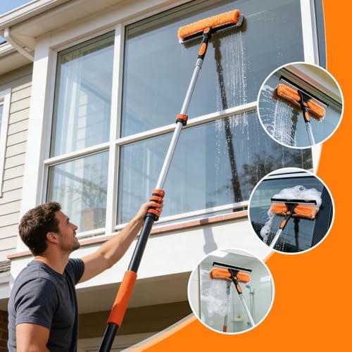 22FT Reach Duster Kit, Dual Lock for Ceiling Fan & Window Cleaning - Image 5