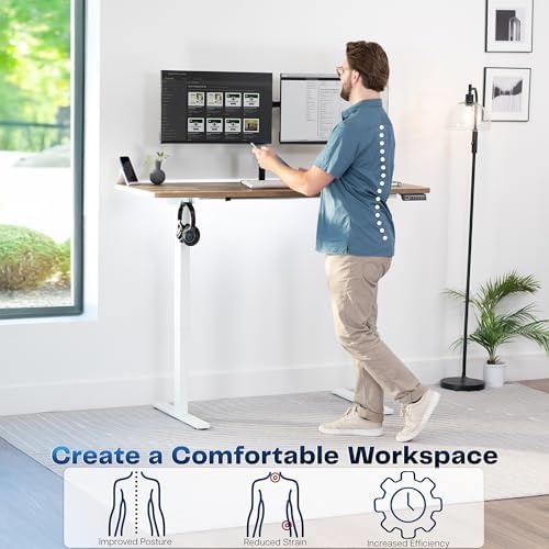 VIVO Reclaimed Wood 60 x 24 in Standing Desk, DESK-KIT-1W6P - Image 3