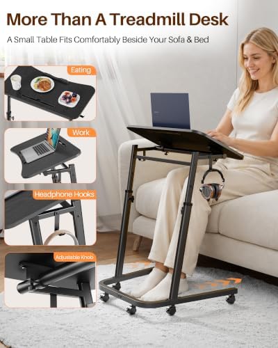 Walking Pad Desk with Tilt Top, Adjustable Standing Desk for Treadmill - Image 4